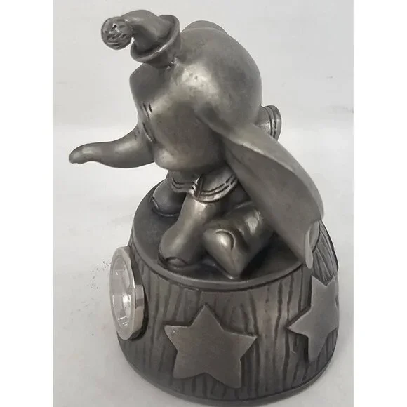 Disney Dumbo Limited Edition Pewter Clock Figure Quartz #412/5000 Malaysia WORKS - Picture 5 of 16
